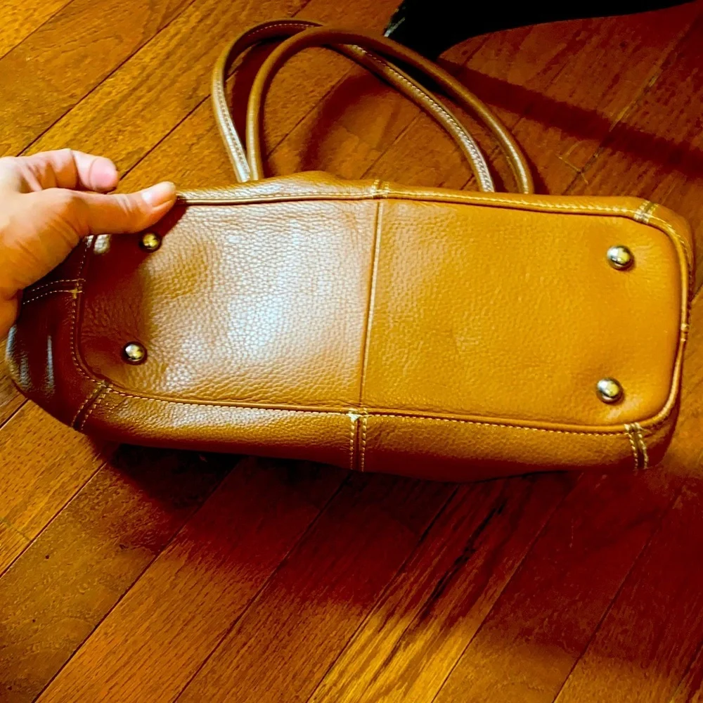 Leather cognac Brown Leather Bag medium size